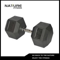 47.5kg Rubber Coated Fixed Hex Dumbbell